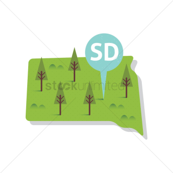 South dakota state map South dakota state map