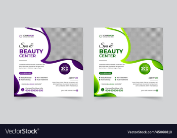 spa beauty care social media post template