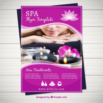 Spa center flyer template