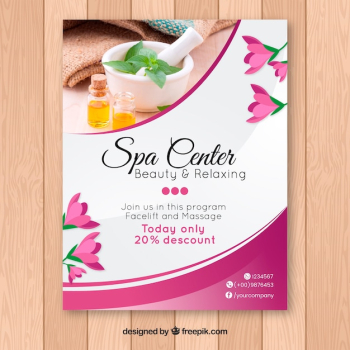 Spa center poster template