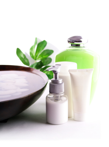 SPA cosmetics series. cosmetics bottles