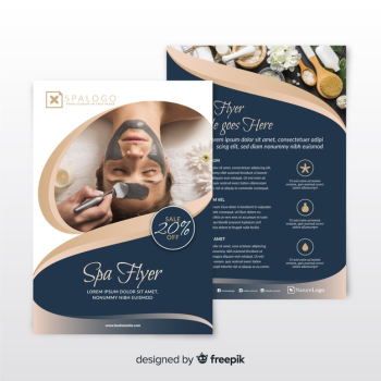 Spa flyer template Free Vector