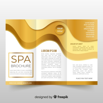 Spa trifold brochure template