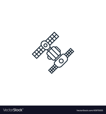 space station creative icon line from space space station creative icon line from space