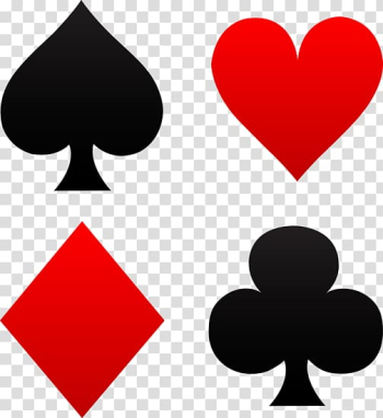 Spade, heart, clubs, and diamond , Set Playing card Suit Spades , card transparent background PNG clipart