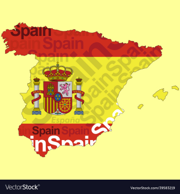 spanish flag in spain map spanish flag in spain map