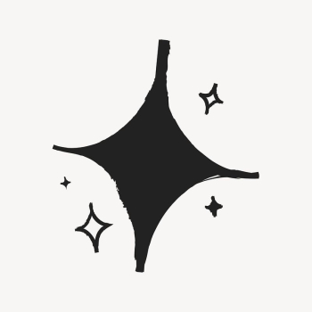Sparkle sticker, cute doodle in black | Free PSD Illustration - rawpixel Sparkle sticker, cute doodle in black | Free PSD Illustration - rawpixel