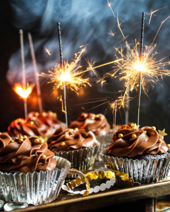 Sparkling Chocolate Cupcakes Sparkling Chocolate Cupcakes
