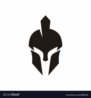 Spartan helmet logo design vector image Spartan helmet logo design vector image