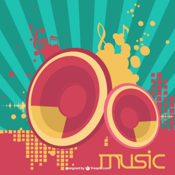 Speakers music vector