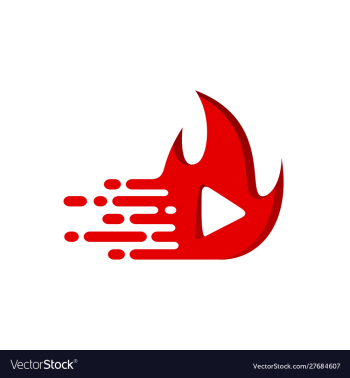 Speed video logo template vector image Speed video logo template vector image