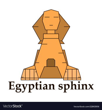 Sphinx head in egypt vector image Sphinx head in egypt vector image