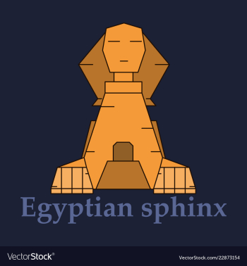 Sphinx head in egypt vector image Sphinx head in egypt vector image