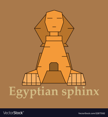 Sphinx head in egypt vector image Sphinx head in egypt vector image