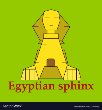 Sphinx head in egypt vector image Sphinx head in egypt vector image