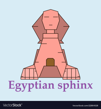 Sphinx head in egypt vector image Sphinx head in egypt vector image