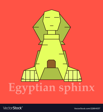 Sphinx head in egypt vector image Sphinx head in egypt vector image