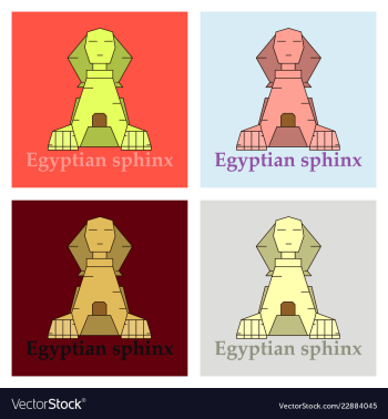 Sphinx head in egypt vector image Sphinx head in egypt vector image
