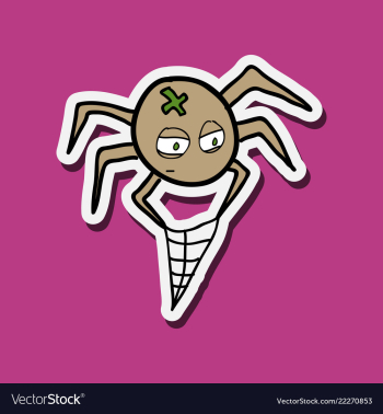 Spider isolated spider web halloween vector image Spider isolated spider web halloween vector image