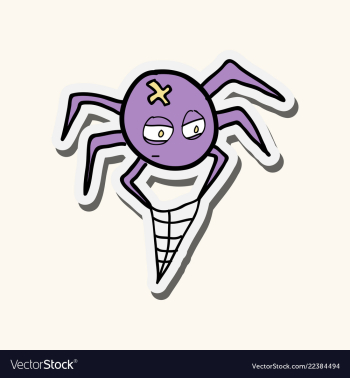 Spider isolated spider web halloween vector image Spider isolated spider web halloween vector image