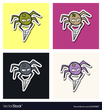 Spider isolated spider web halloween vector image Spider isolated spider web halloween vector image