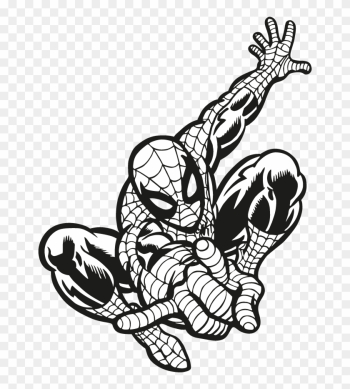 Spider Man Transparent Png Image 2 - Spiderman Black And White