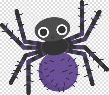 Spider web Cartoon Reptile Halloween, Cartoon crawler spider transparent background PNG clipart