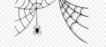 Spider web Halloween Clip art - Haunted Spider and Web Clipart 