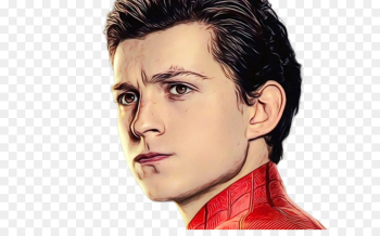 Spiderman Far From Home, Spiderman, Tom Holland, Face, Hair PNG
