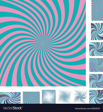 Spiral Background Design Set vector image Spiral Background Design Set vector image