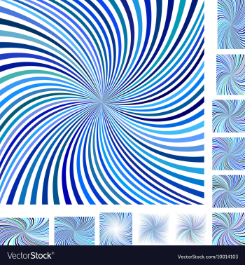 Spiral Background Design Set vector image Spiral Background Design Set vector image