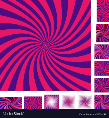 Spiral Background Design Set vector image Spiral Background Design Set vector image