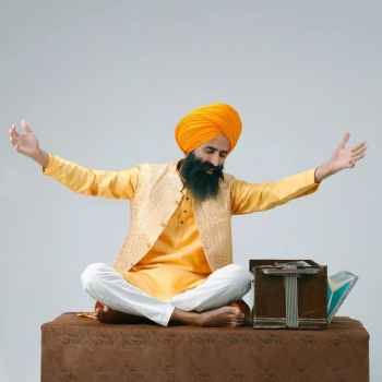 Spiritual Sikh Man in Traditional Attire Spiritual Sikh Man in Traditional Attire
