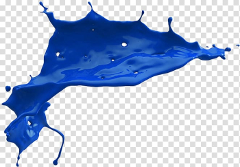 Splash of blue paint, Watercolor painting 3D computer graphics, paint transparent background PNG clipart