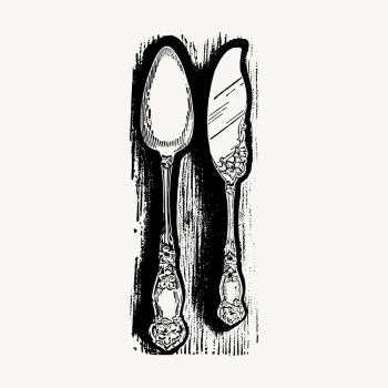Spoon, knife clipart, vintage cutlery | Free Vector - rawpixel Spoon, knife clipart, vintage cutlery | Free Vector - rawpixel