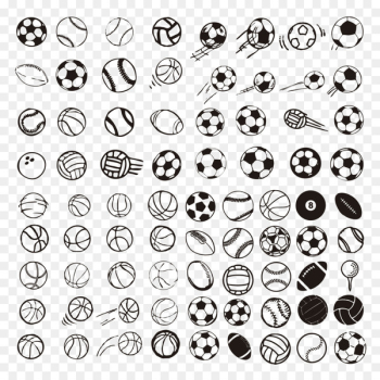Sport Ball game Icon - Hand-painted ball element Sport Ball game Icon - Hand-painted ball element
