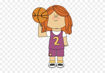 Sport Clipart Cute - Clip Art Girl Basketball