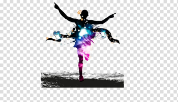 Sport , Colorful hand-painted dancers transparent background PNG clipart Sport , Colorful hand-painted dancers transparent background PNG clipart