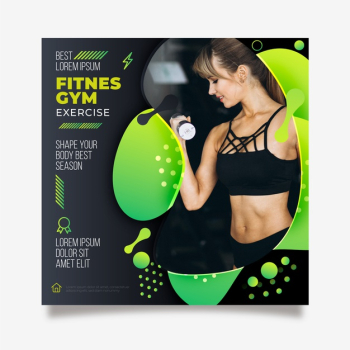 Sport flyer template with photo Free Vector Sport flyer template with photo Free Vector
