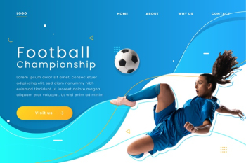 Sport landing page template with image Free Vector Sport landing page template with image Free Vector