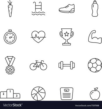  					Sport Line Icons vector image														