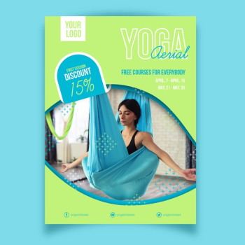 Sport poster design yoga class Free Vector Sport poster design yoga class Free Vector