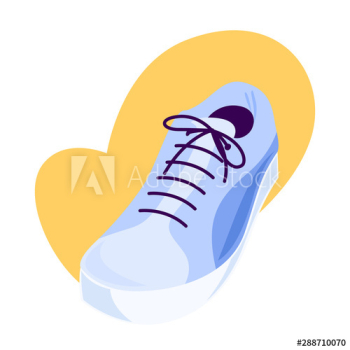 Sport shoe, sneakers with shoelace Sport shoe, sneakers with shoelace