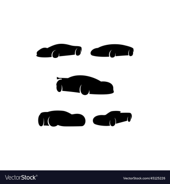 sportcar set silhouette icon logo sportcar set silhouette icon logo