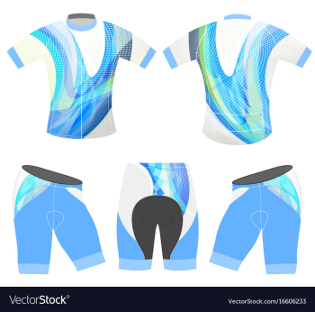 Sports bicycle apparel blue colors style vector image Sports bicycle apparel blue colors style vector image