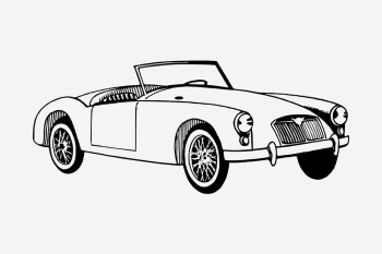 Sports car drawing, vintage vehicle | Free Photo - rawpixel Sports car drawing, vintage vehicle | Free Photo - rawpixel