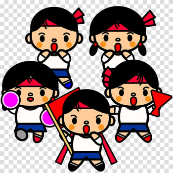 Sports day Ōendan Inter-High School Championships Cheerleading Physical education, Red android transparent background PNG clipart