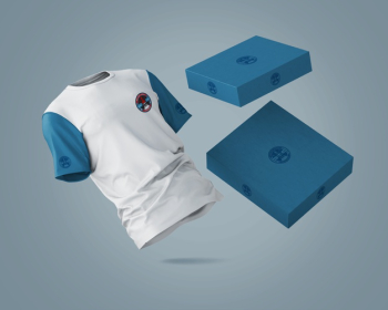 Sports shirt mockup with brand logo Free Psd