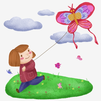 Spring Butterfly Flying Kite On Spring Meadow, Kite, Tradition ...