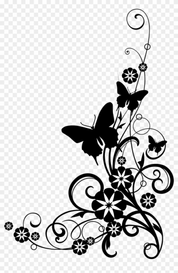 Spring Clipart Black And White Free Download - Flowers Clip Art Black And White Border